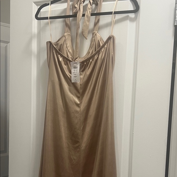Cache Gold Backless Halter Dress - Picture 2 of 4